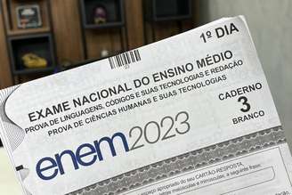 Caderno de provas do Enem 2023.