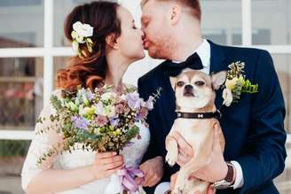 Com treinamento, incluir os cachorros na cerimônia de casamento se torna uma tarefa simples