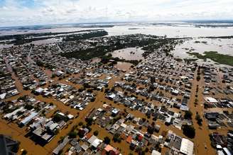 Cidade de Eldorado do Sul, uma das mais atingidas pela enchente; Rio Grande do Sul precisará de muitos recursos para reconstrução