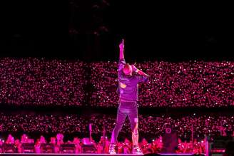 Apresentação do Coldplay no estádio do Morumbi, em São Paulo.