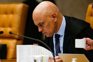 O ministro Alexandre de Moraes do Supremo Tribunal Federal (STF) durante sessão plenária