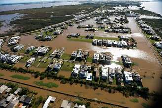 Algumas cidades do Rio Grande do Sul ficaram completamente inundadas