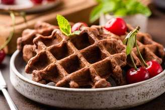 Waffle de chocolate