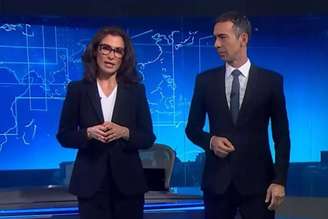 César Tralli e Renata Vasconcellos apresentaram o Jornal Nacional 