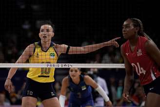 2024.08.08 - Jogos Olímpicos Paris 2024 - Vôlei feminino - Brasil enfrenta os EUA na semifinal olímpica. Gabi Guimarães na foto