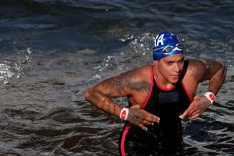 Ana Marcela Cunha ficou em quarto lugar na maratona aquática 