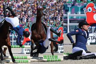 Marie Oteiza sofre queda em prova do hipismo