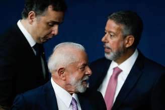 O presidente Lula com o atual comando do Congresso: os presidentes do Senado, Rodrigo Pacheco, e da Câmara, Arthur Lira