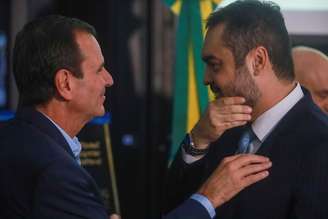 O governador Cláudio Castro e o prefeito do Rio, Eduardo Paes, candidato à reeleição.