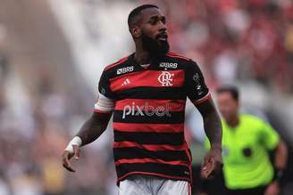 Gerson (Flamengo) durante jogo contra o Corinthians, no dia 01.09.2024 