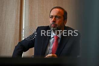 Minister of Mines and Energy of Brazil Alexandre Silveira speaks during an interview with Reuters during CERAWeek by S&P Global in Houston, Texas, U.S. March 21, 2024.  REUTERS/Callaghan O'Hare