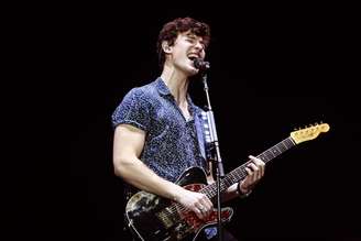 Shawn Mendes durante show no Palco Mundo no Rock in Rio 2017. Ele se apresenta novamente no festival neste domingo, 22.