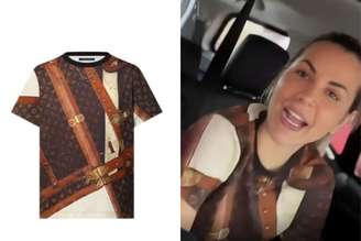 Camiseta da Louis Vuitton | Deolane usando camiseta da LV