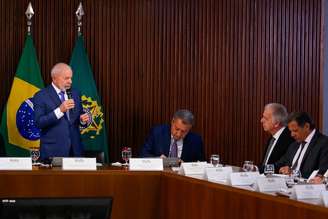 Lula durante reunião ministerial, no dia 8 de agosto, no Palácio do Planalto em Brasília.