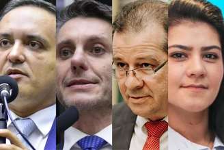 Da esquerda para a direita: Marcelo Lima (Podemos), Alex Manente (Cidadania), Luiz Fernando (PT) e Flávia Morando (União)