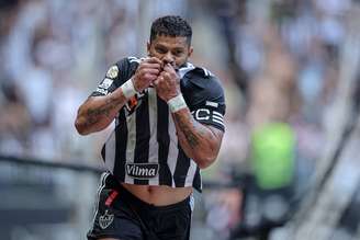 Hulk vibra em vitória do Atlético-MG. 