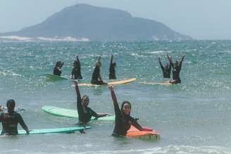 Evento de surfe em Santa Catarina. 