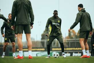 Treino do Borussia. 