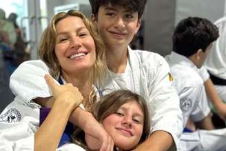 Gisele Bündchen e os filhos, Benjamin e Vivian