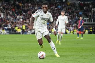 Vinicius Júnior (Real Madrid) durante jogo contra o Barcelona, no dia 26.10.2024 