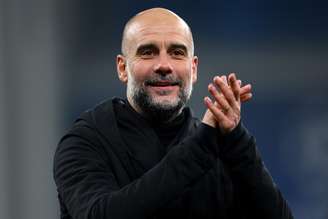 Guardiola durante jogo do Manchester City 