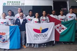 Equipe de Remo de Pelotas Remar Para o Futuro antes do acidente.