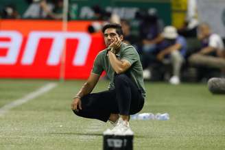 Abel Ferreira durante o jogo do Palmeiras contra o Botafogo no Allianz Parque