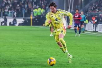 Dusan Vlahovic (Juventus) durante jogo contra o Bologna, no dia 07.12.2024