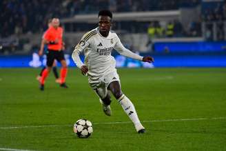 Vinicius Júnior (Real Madrid) durante jogo contra a Atalanta, no dia 10.12.2024 