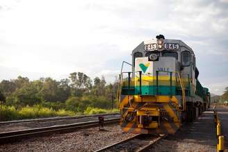 Vitória, Espírito Santo (ES), Brasil, 30/10/2014 - Porto de Tubarão - Locomotiva da EFVM (Estrada de Ferro Vitória a Minas)bolsa de apostas ufc hojeárea de manobra.