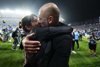 Guardiola e Cristina Serra celebram título da Liga dos Campeões