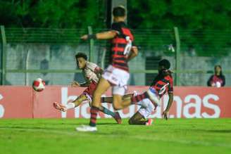 Marcelinho, jogador do time sub-20 do Red Bull Bragantino. 