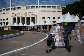 O Estádio Municipal Paulo Machado de Carvalho está em fase final de reformas.