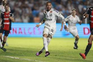 Neymar estreou pelo Santos nesta quarta-feira.