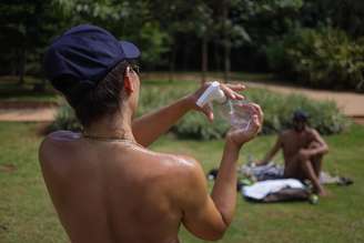 Registro de dia de calor na cidade de São Paulo.