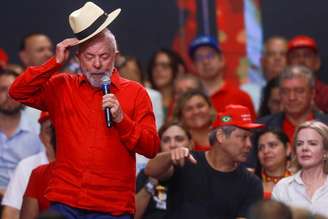 PKRIO 22/02/2025 - LULA / PT 45 ANOS - O Presidente Lula participa de evento comemorativo dos 45 do PT , na região portuária do Rio de Janeiro . Estão presentes os Ministros Fernando Haddad, Anielle Franco, Nisia Trindade entre outros, além da presidente do Partido Gleisi Hoffman e Zé Dirceu. FOTO Pedro Kirilos/Estadão