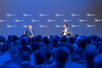 Ministro Fernando Haddad durante painel Cenário Econômico 2025 na CEO Conference 2025, organizada pelo BTG Pactual.