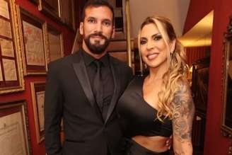 João Pedro Marquini e a esposa, Tula Correa de Mello