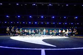 Imagem de divulgação da Kings League mostra presidentes reunidos