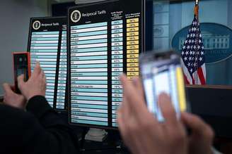 Tabelas mostram as 'tarifas recíprocas' que os EUA passaram a cobrar de outros países