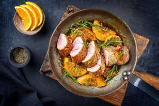 Picanha suína ao molho de laranja