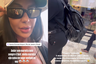 Gracyanne Barbosa revela 'perrengue' ao viajar com mala lotada de marmitas: "Desacostumada"