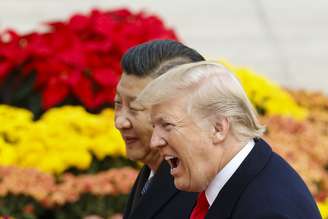 Trump e Xi Jiping em visita do norte-americano à China, em seu primeiro mandato na Presidência dos Estados Unidos
