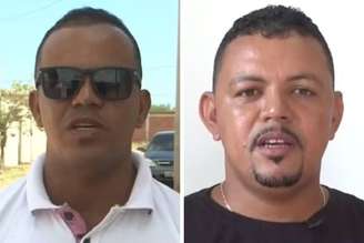 Abel (esq.) e Acel (esq.), cunhado e verdadeiro marido de Fábia, tentam reverter o erro do cartório