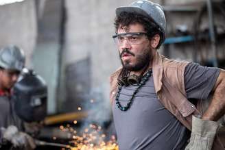 Ator Phellipe Azevedo durante gravação de Grande Sertão, dirigido pelos pernambucanos Guel Arraes e Flávia Lacerda.