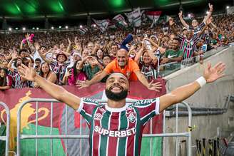 Samuel Xavier marcou nos acrescimos e garantiu a vitória do Fluminense FOTO: MARCELO GONÇALVES / FLUMINENSE F.C.