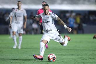 Neymar (Santos) durante jogo contra o Red Bull Bragantino, no dia 02.03.2025 