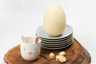 Ovo de Páscoa de chocolate branco La Creme, da Cacau Show