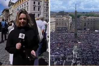 A jornalista Bianca Rothier se emocionou durante cobertura do funeral do papa Francisco