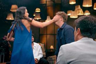 Kyra Gracie deu tapa na cara de Fábio Porchat durante programa